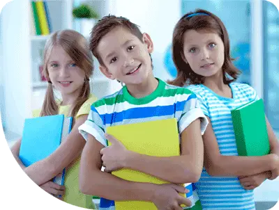 Students at centre